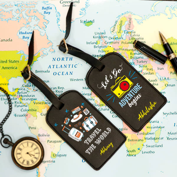 Personalized Faux Leather Luggage Tags (Set of 2)