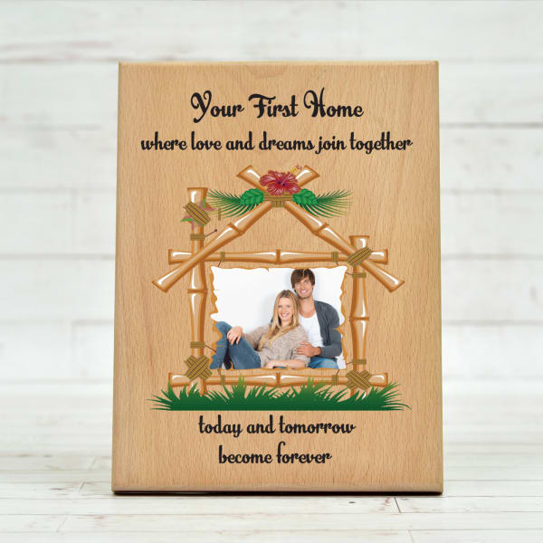 Personalized First Home Special Wooden Photo Frame