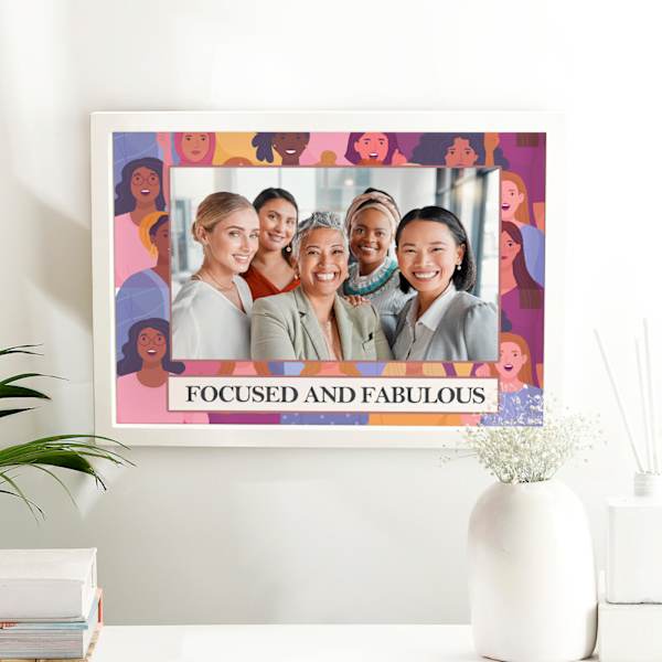 Personalized Focused And Fabulous Womens Day Frame