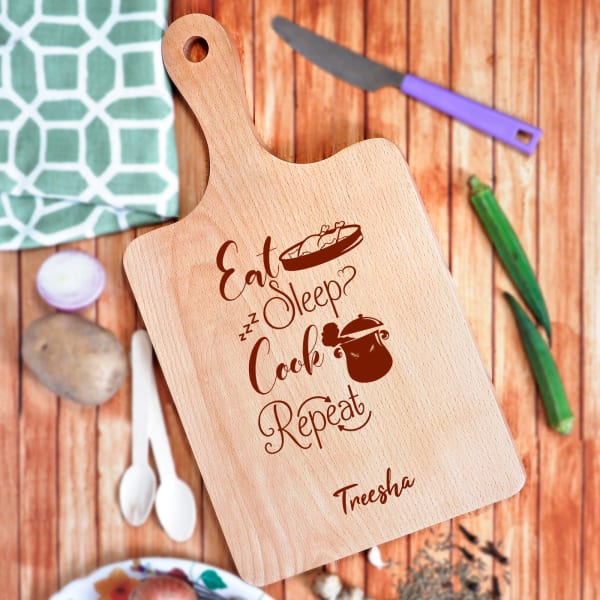 Personalized Foodie Wooden Chopping Board