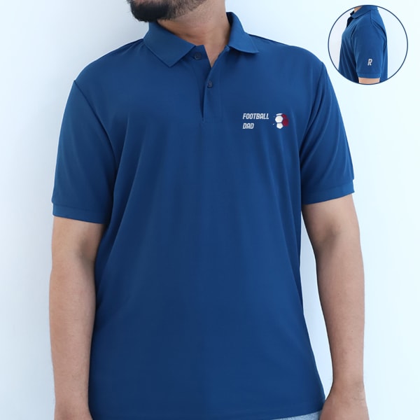 Personalized Football Dad Polo T-shirt