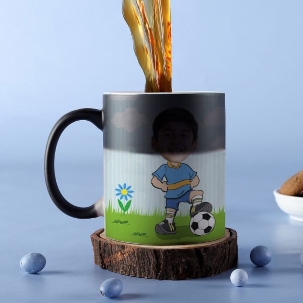 Personalized Football Kids Magic Mug