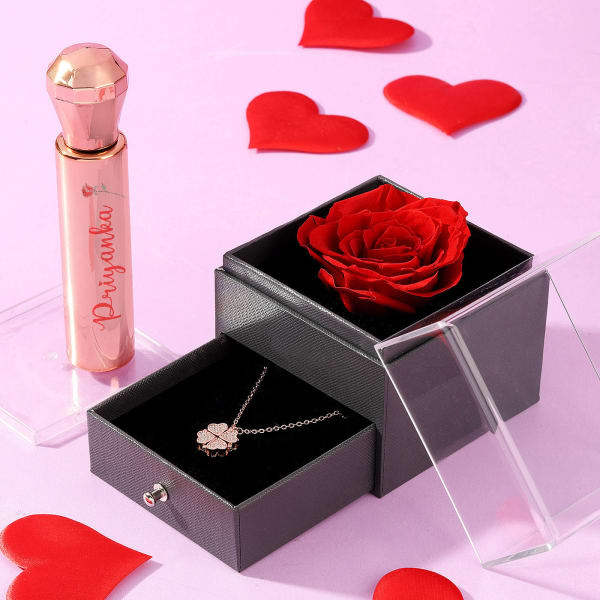 Personalized Forever Rose Gift Set