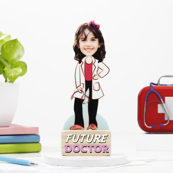 Personalized Future Doctor Caricature For Girls