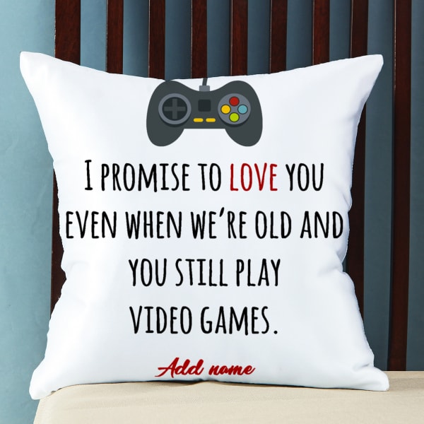 Personalized Gamer Love Cushion