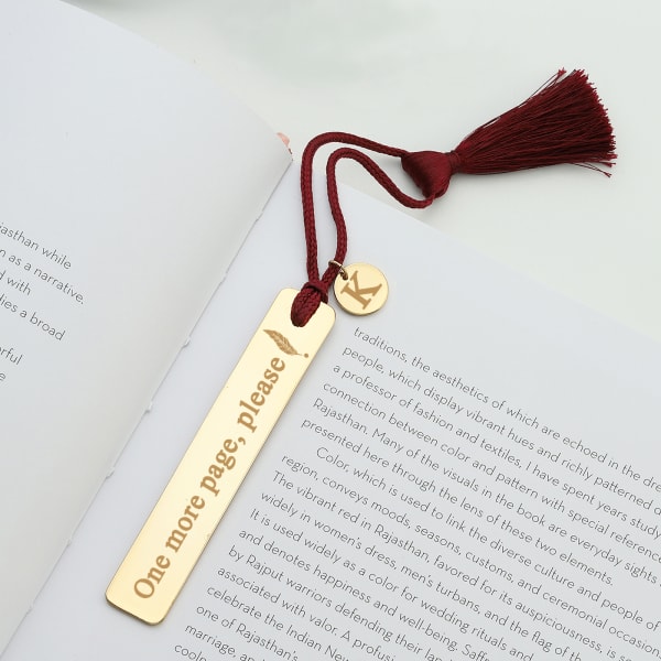 Personalized Golden Bookmark with Tassel