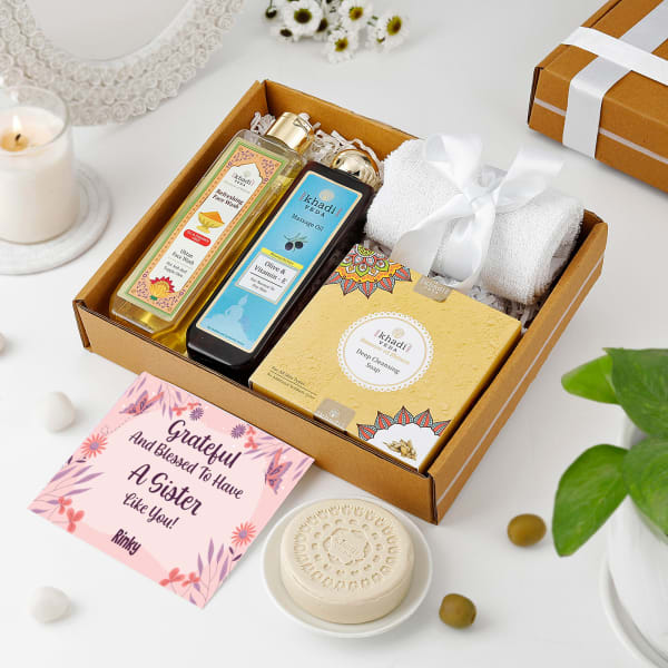 Personalized Gratefulness Body Care Hamper For Sister