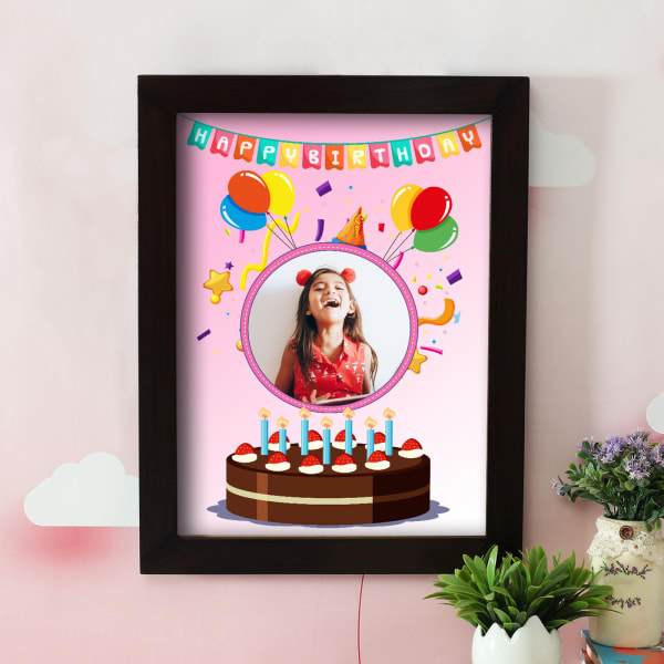 Personalized Happy Birthday A3 Photo Frame For Girls