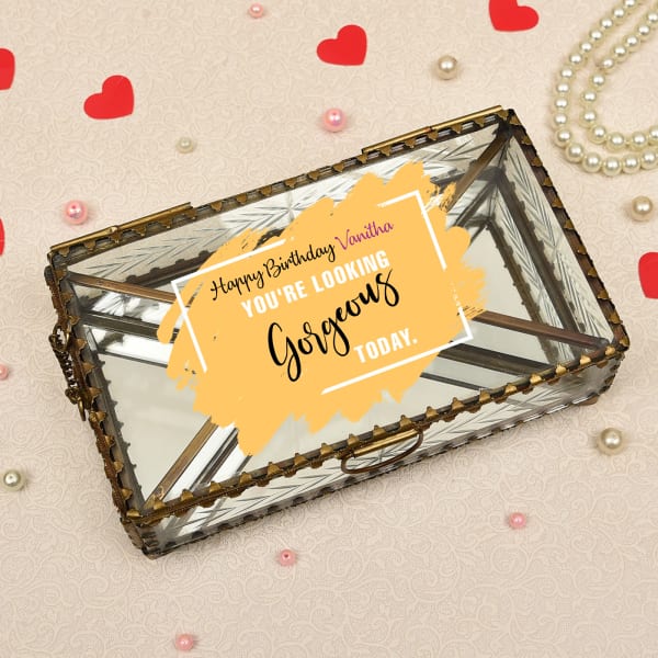 Personalized Happy Birthday Gorgeous Jewelry Box