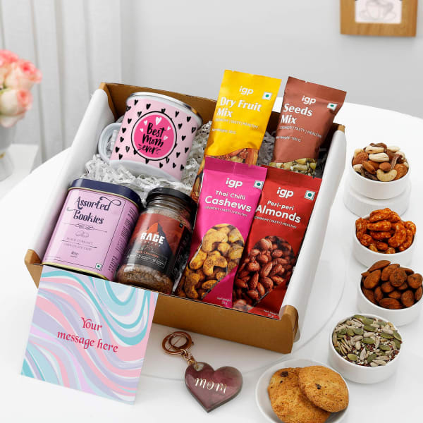 Personalized Healthy Indulgence Hamper For Mom