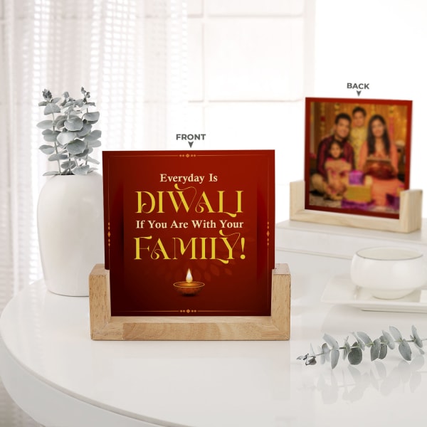 Personalized Heartfelt Double-Sided Diwali Frame