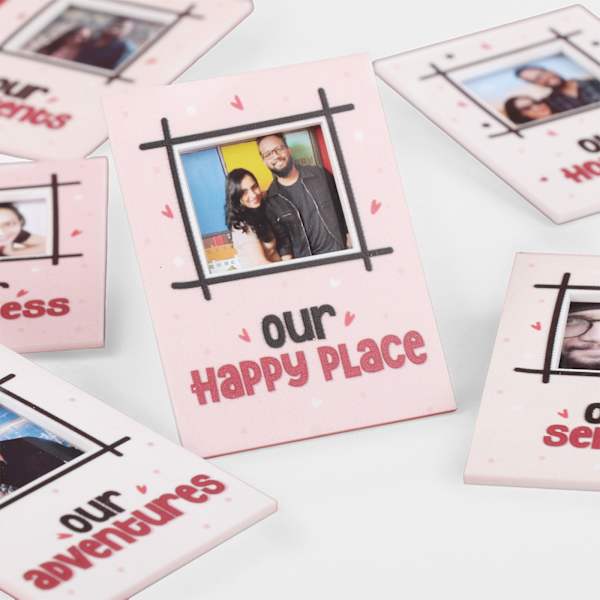 Personalized Heartfelt Memories Fridge Magnet - Set Of 6