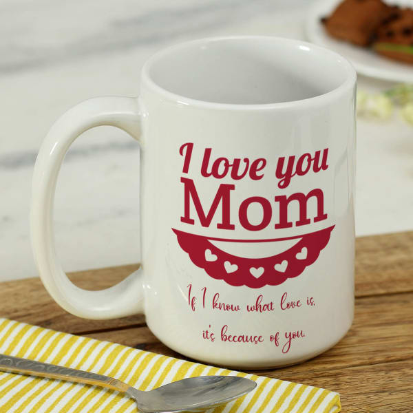 Personalized I Love You Mom Large Mug