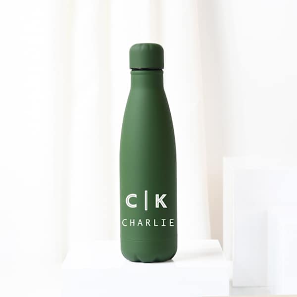 Personalized Insulated Water Bottle - Green