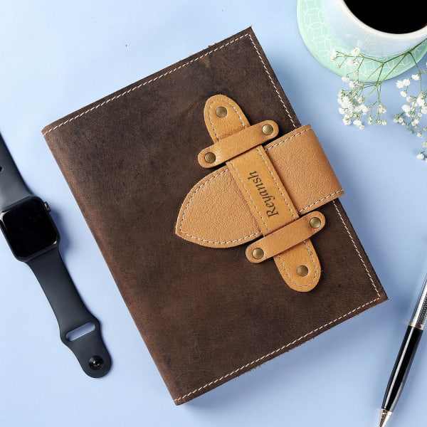 Personalized Journal with Strap Closure