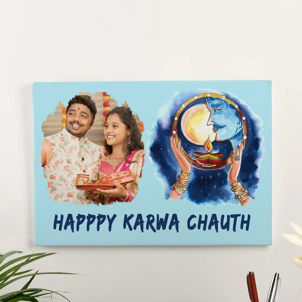 Personalized Karwa Chauth Canvas