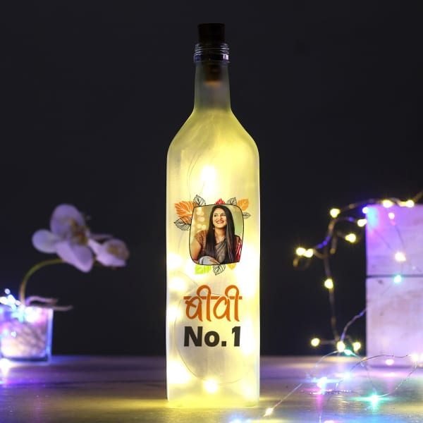 Personalized Karwa Chauth LED Bottle