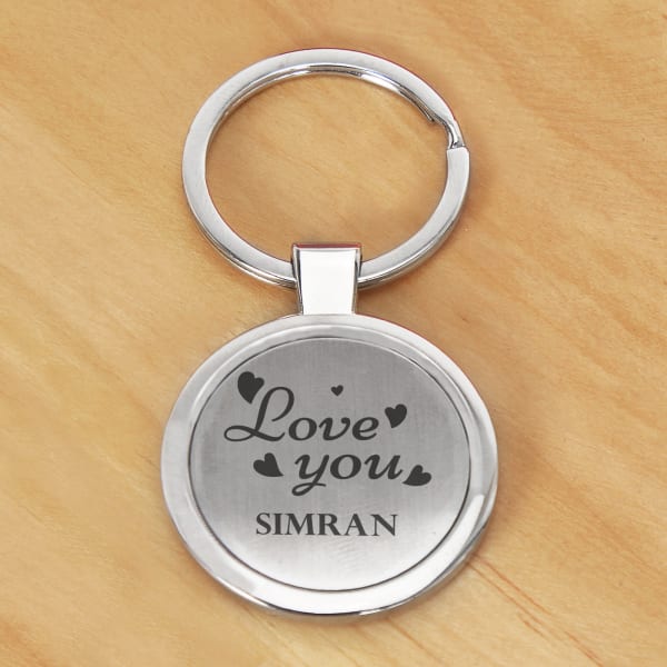 Personalized Keychain with Love Message