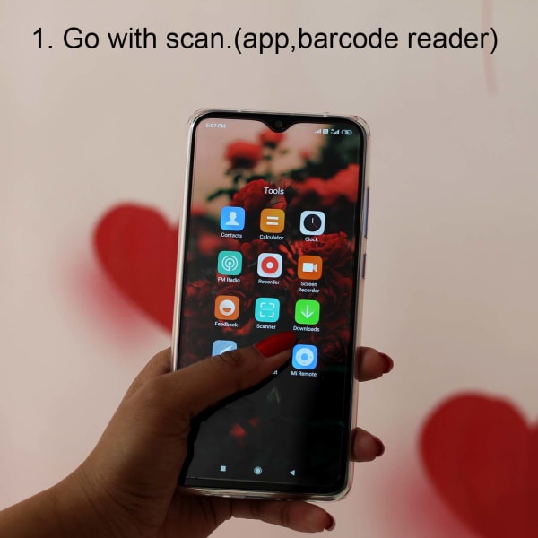 Personalized Keychain with Love Qr Code: Gift/Send Valentine's Day