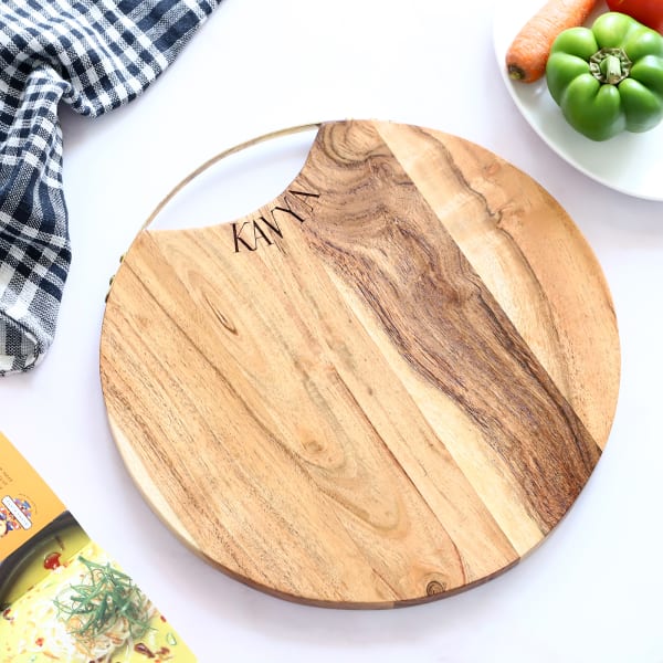 Personalized Kitchen Wooden Chopping Board Cum Serving Platter
