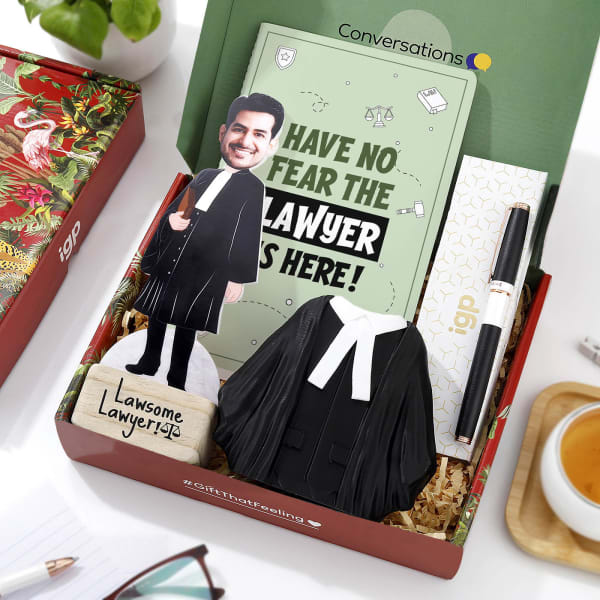 Personalized Lawyer Is Here Caricature Hamper