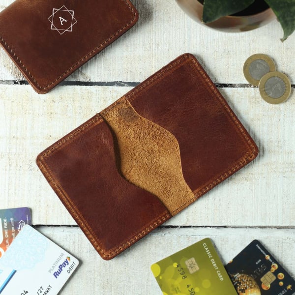 Personalized Leather Card Holder Gift/Send Fashion and Lifestyle Gifts
