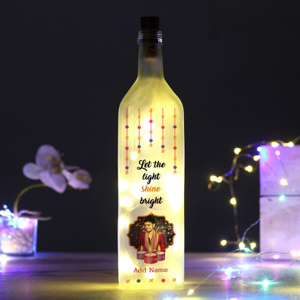 Personalized LED Bottle in Festive Light Design