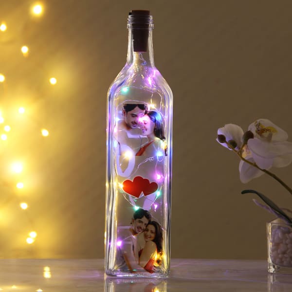Personalized LED Bottle Lamp: Gift/Send Home and Living ...