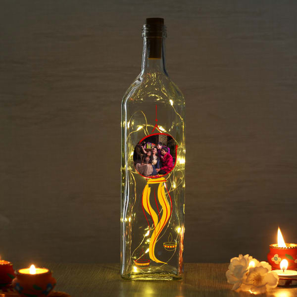 Personalized LED Lite Glass Bottle