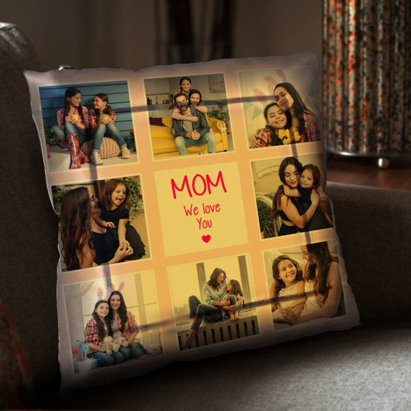 Personalized LED Satin Cushion for Mom