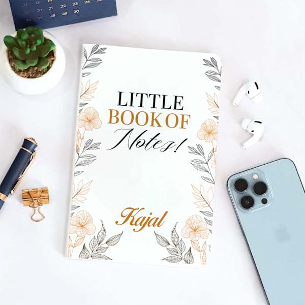Personalized Little Book Of Notes Floral Notebook