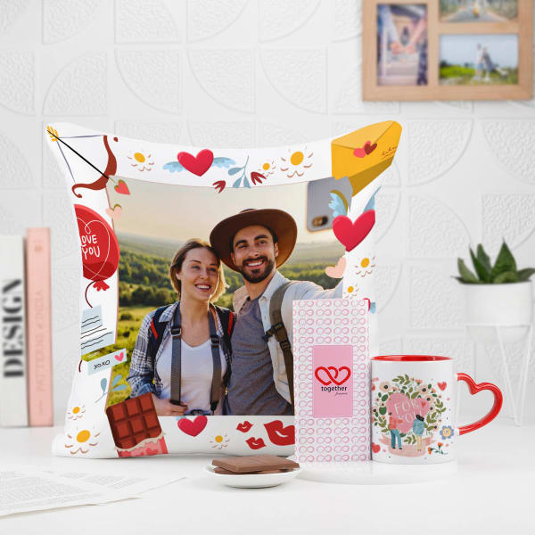 Personalized Love Cushion with Mug