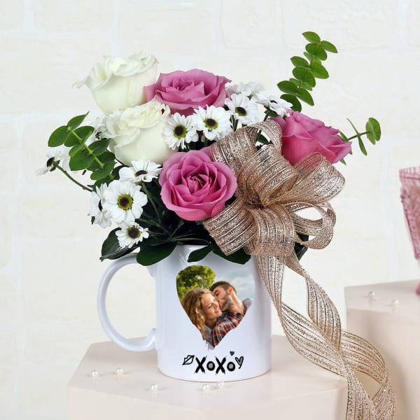 Personalized Love Mug Full Of Blooms