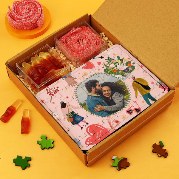 Personalized Love Puzzle with Candy