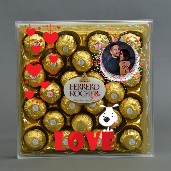 Personalized Love Special Pack of Ferrero Rocher Chocolates