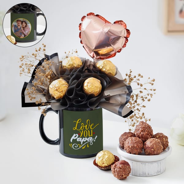 Personalized Love You Papa Mug And Chocolate Combo