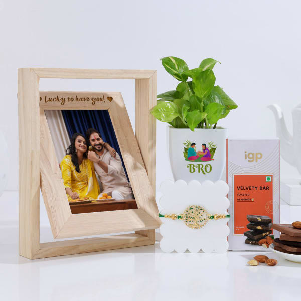 Personalized Lucky Charm Raksha Bandhan Hamper