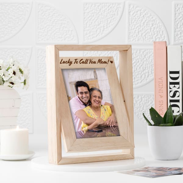Personalized Lucky To Call You Mom Rotating Frame