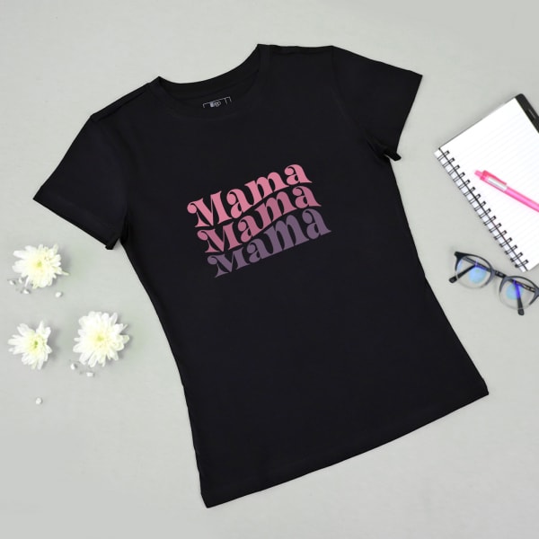Personalized Mama T-shirt (Black)