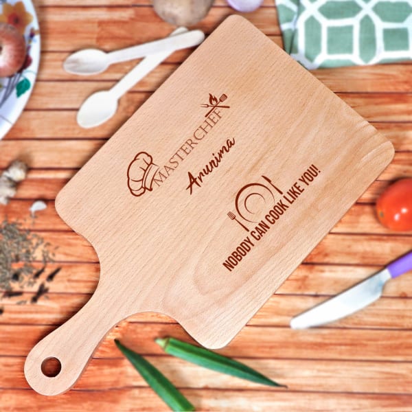Personalized Masterchef Wooden Chopping Board Gift/Send