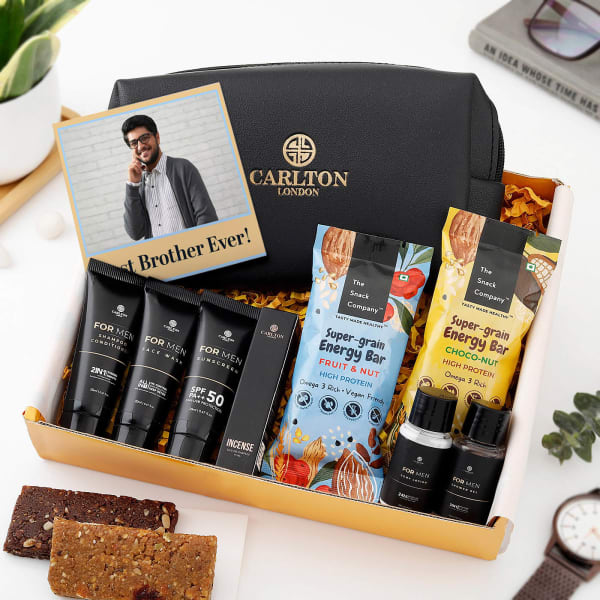 Personalized Men's Travel Kit Hamper For Brother