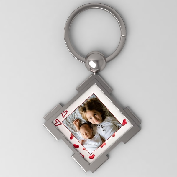 Personalized Metal Square Keychain