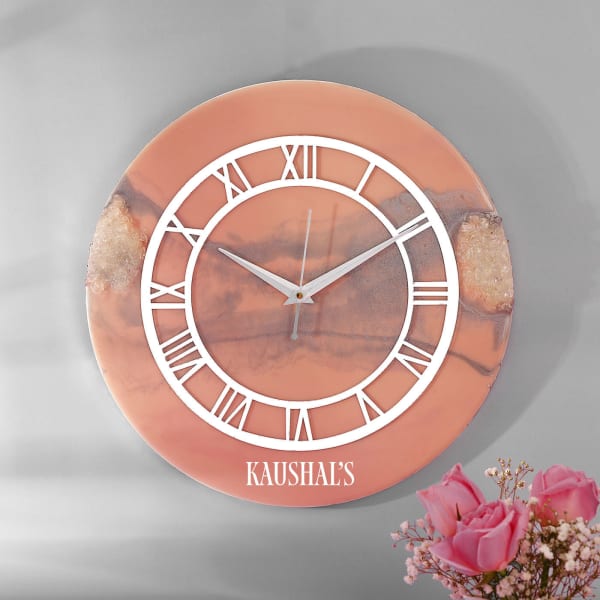 Personalized Modern Bright Wooden Clock