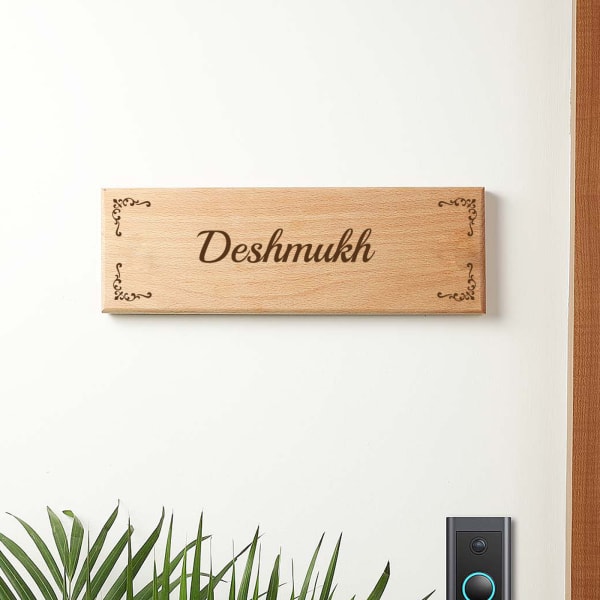 Personalized Name Plate in Wood