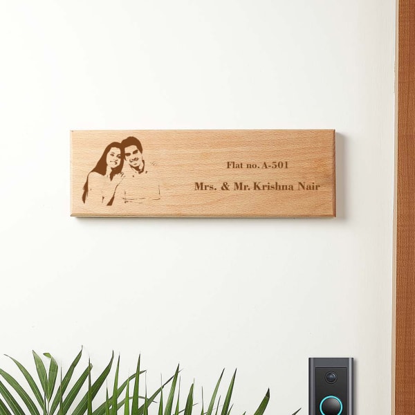 Personalized Name Plate in Wood