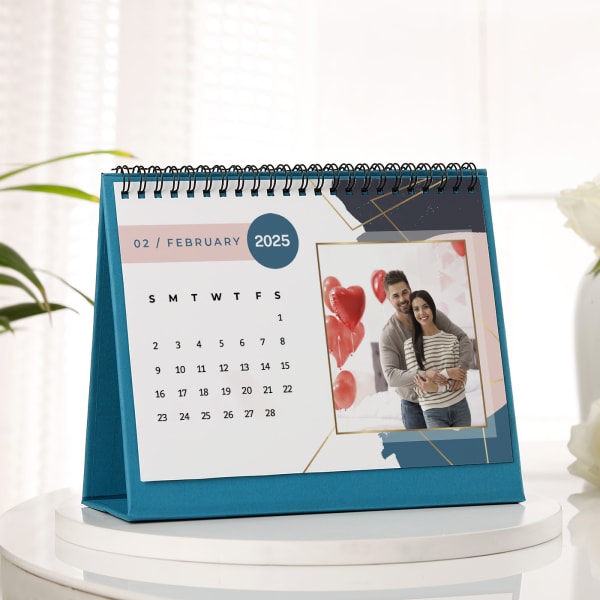 Personalized New Year Calendar in Turquoise: Gift/Send ...