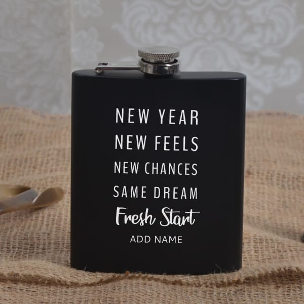 Personalized New Year Hip Flask