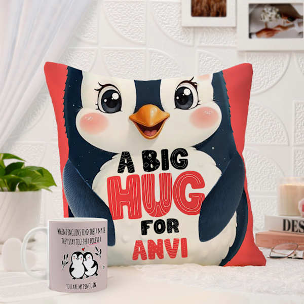 Personalized Penguin Love Valentine Combo