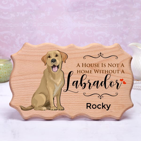 Personalized Pet Lover Wooden Photo Frame (Labrador)
