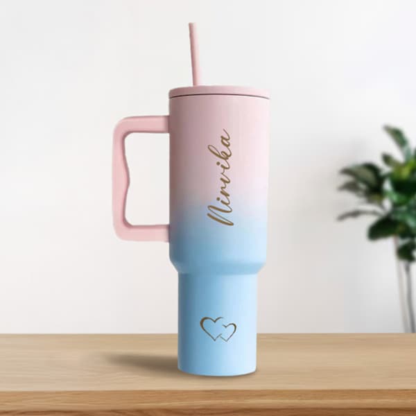 Personalized Pink And Purple 1200 Ml Tumbler